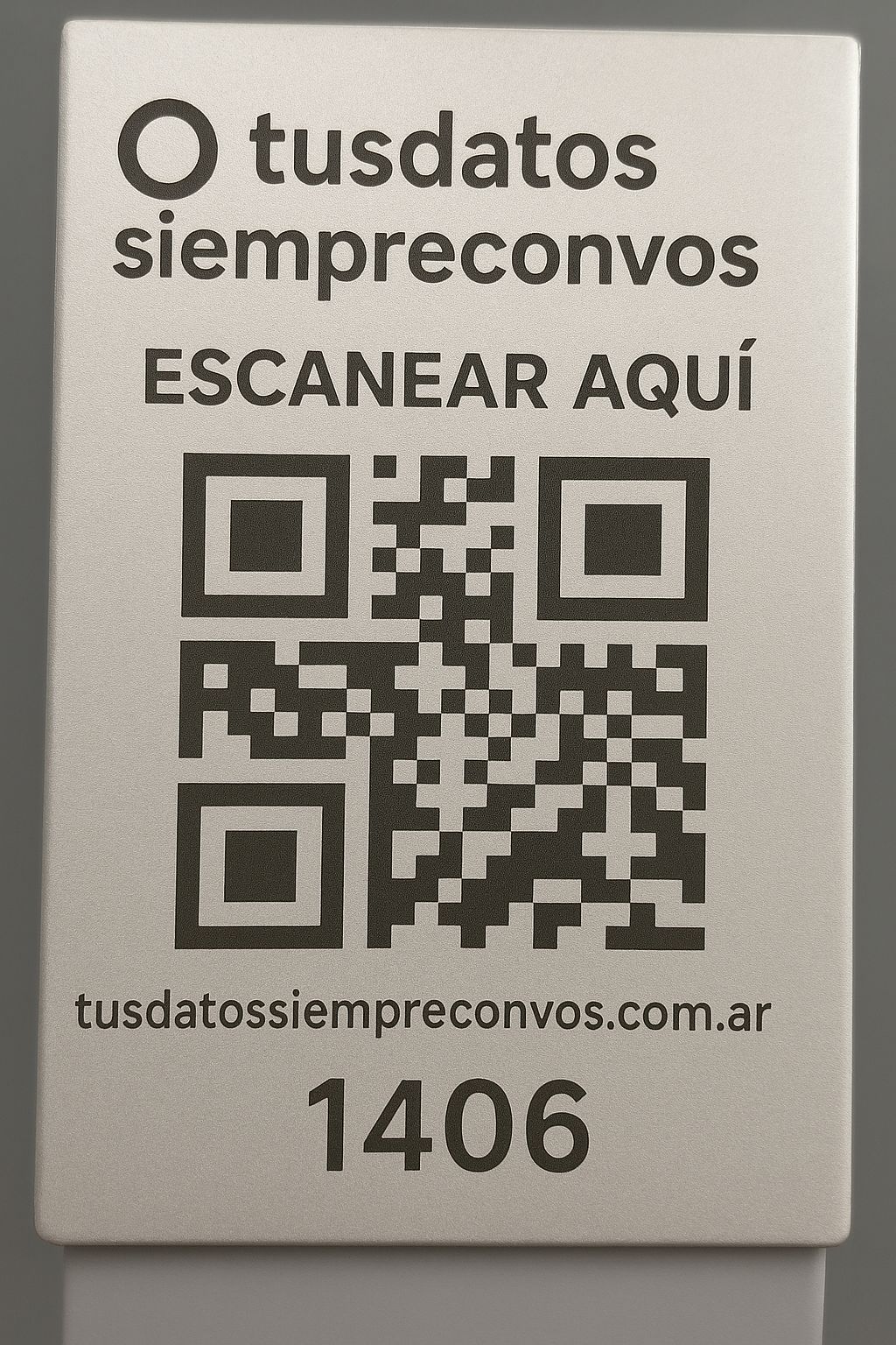 Pulsera TusDatosSiempreConVos